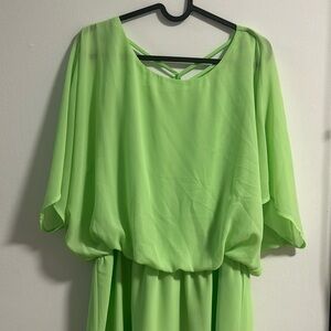 Neon green dress